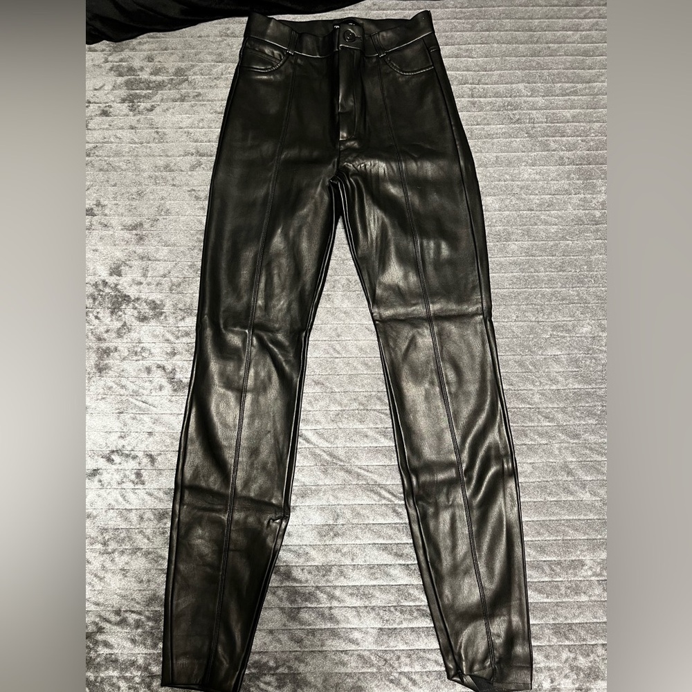 Zara Black Leather Pants
